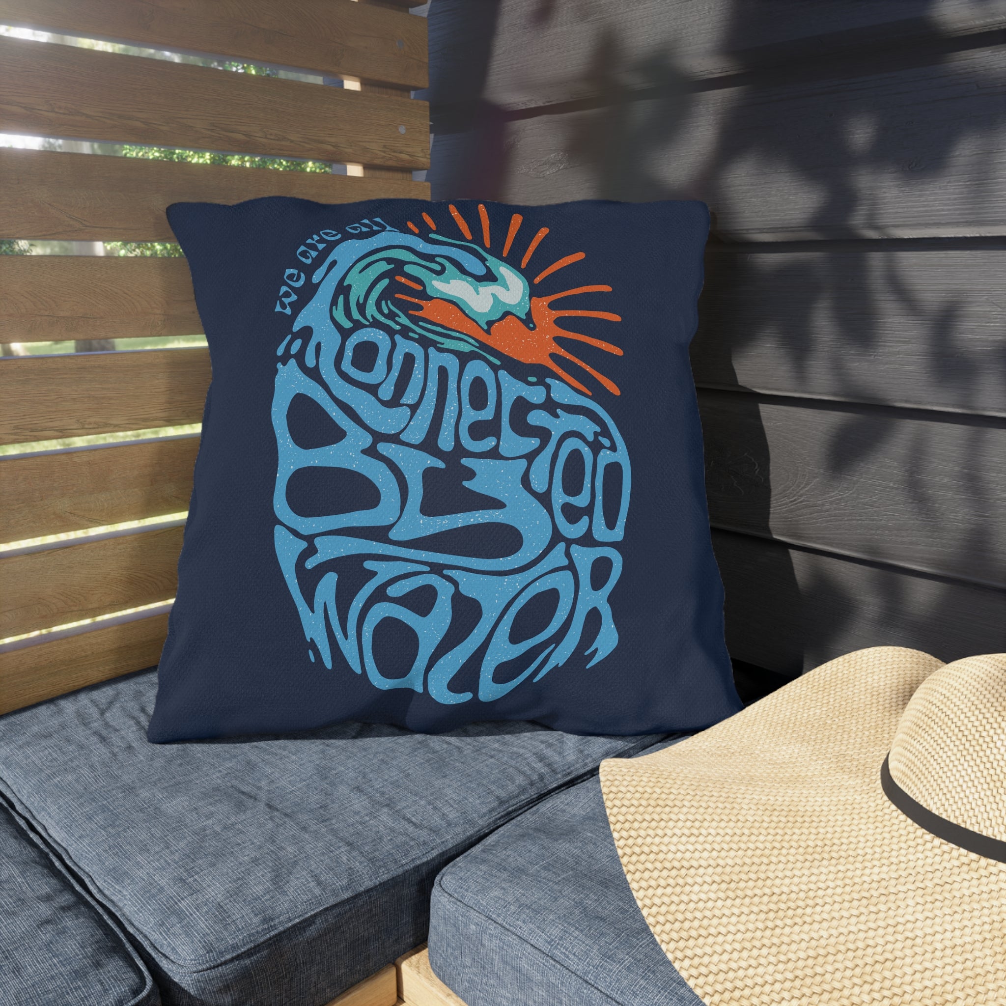 Sun Kissed Graphic - Outdoor Water Resistant Pillow
