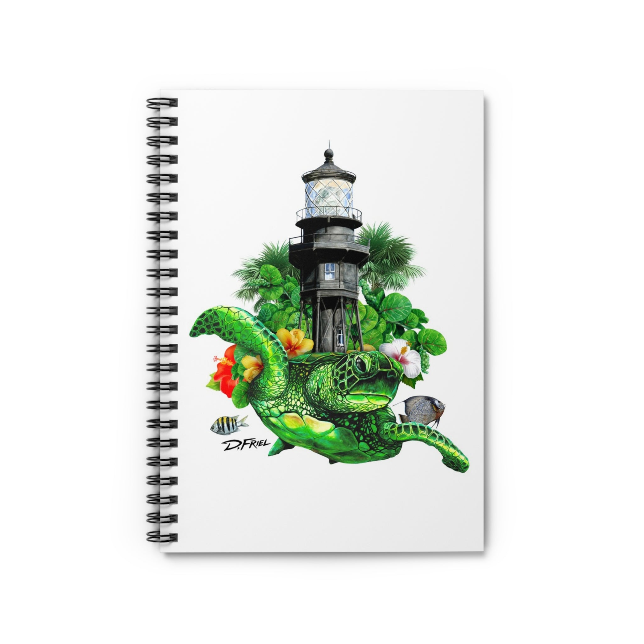 Hillsboro Lighthouse Turtle Spiral Notebook