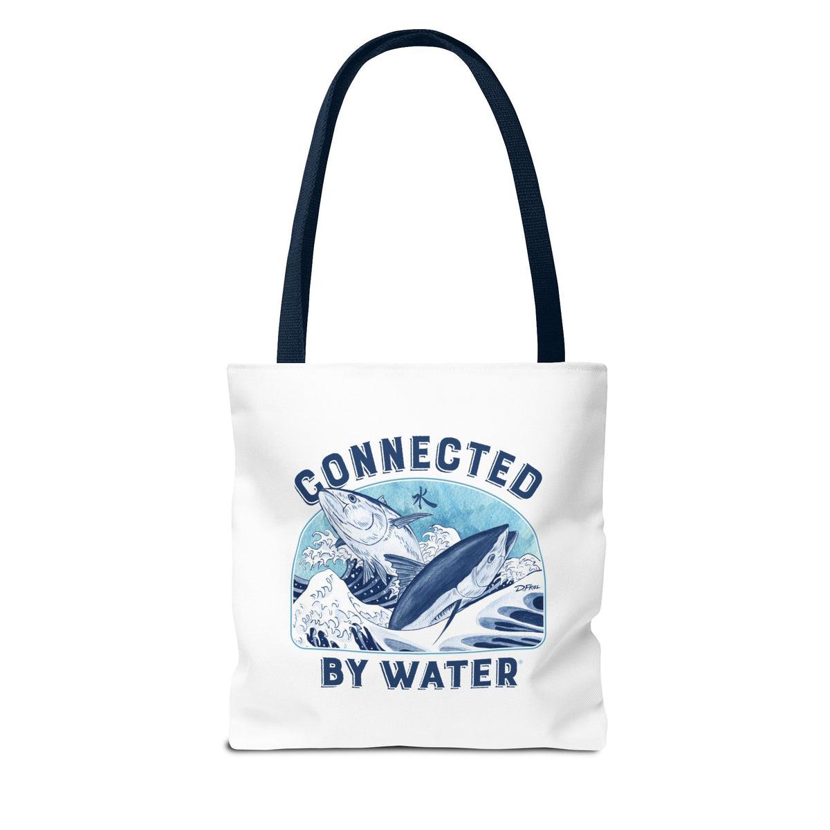 Tsunagaru (Hokusai) Bluefin - Beach Tote - Eco-Friendly Beach Essential for Ocean Lovers