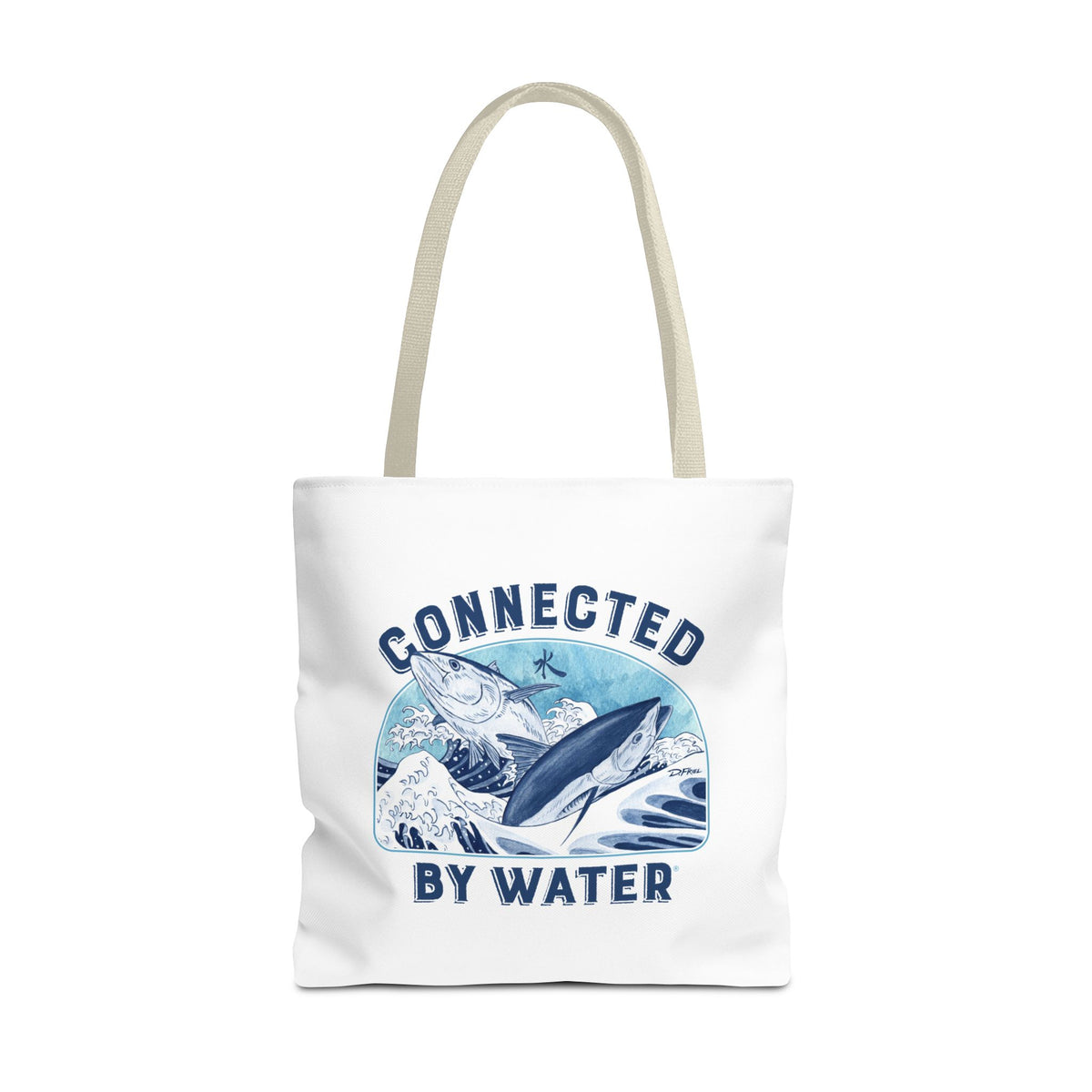 Tsunagaru (Hokusai) Bluefin - Beach Tote - Eco-Friendly Beach Essential for Ocean Lovers