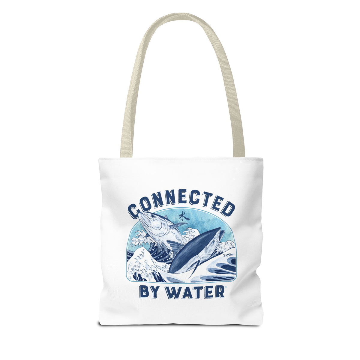 Tsunagaru (Hokusai) Bluefin - Beach Tote - Eco-Friendly Beach Essential for Ocean Lovers