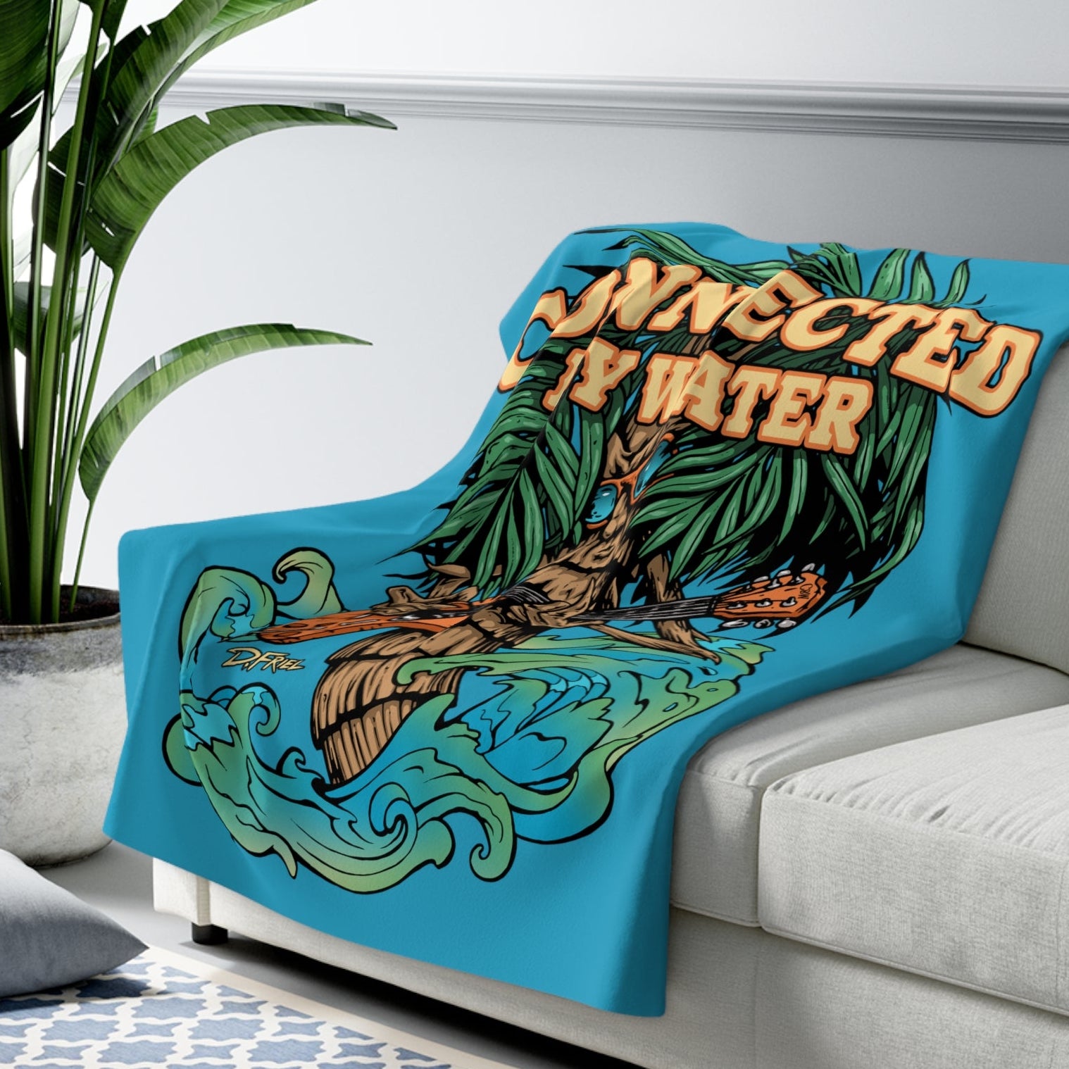 Palm Tree Island Jams - Sherpa Fleece Blanket