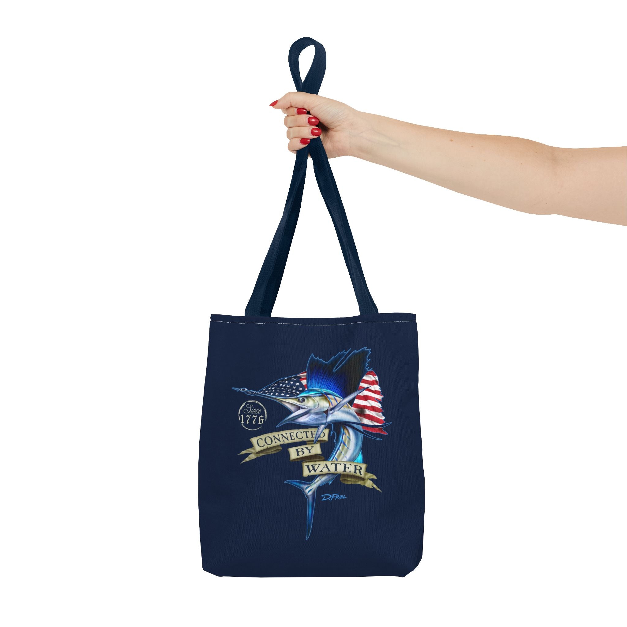 1776 Heritage Sailfish Tote Bag in Offshore Blue
