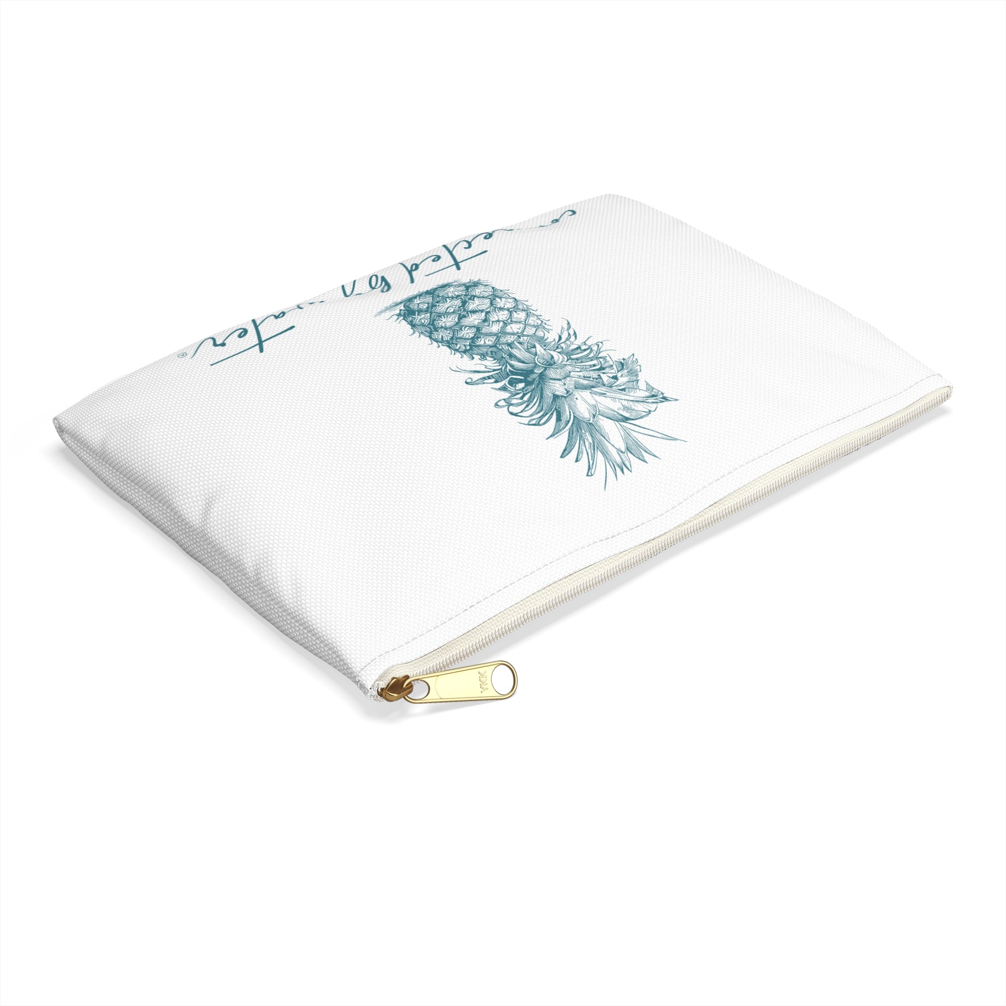 Palm Beach Breezy Pineapple Accessory Pouch / Double Sided