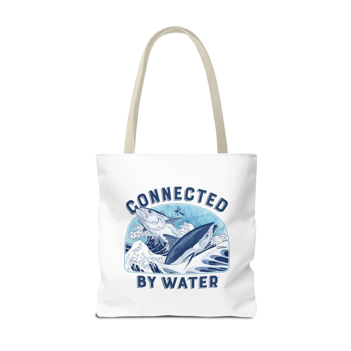 Tsunagaru (Hokusai) Bluefin - Beach Tote - Eco-Friendly Beach Essential for Ocean Lovers