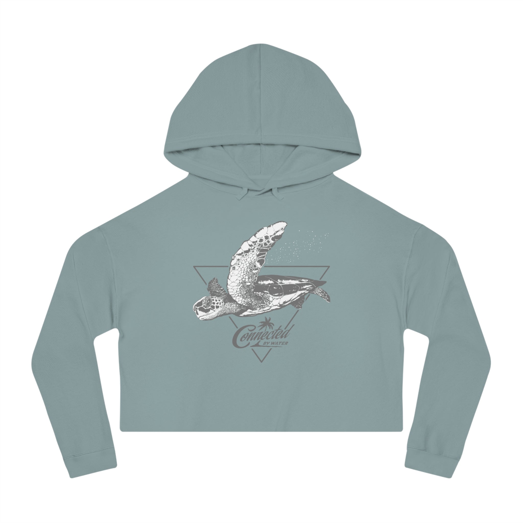 Turtle Art Cropped + Soft Hoodie Sweatshirt