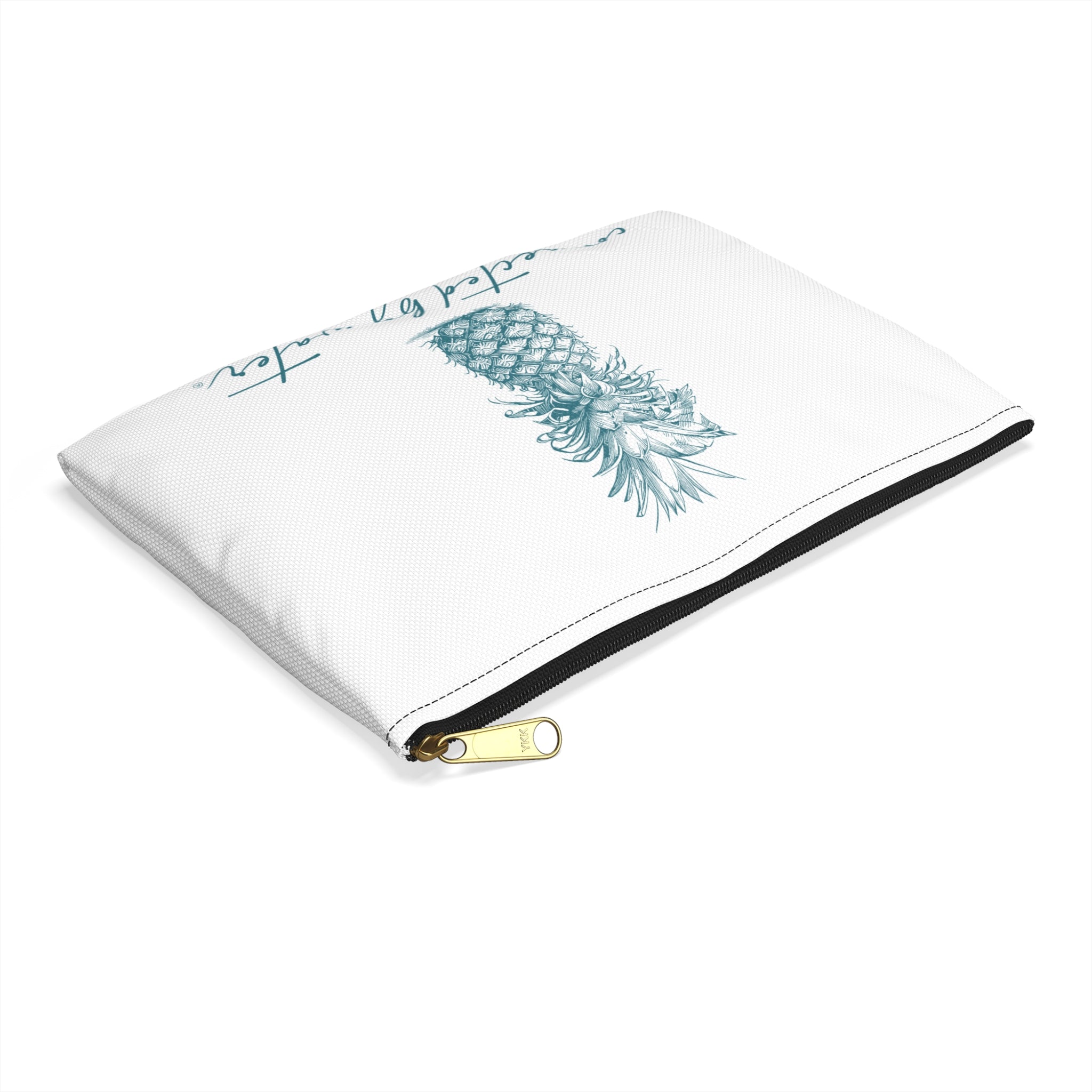 Palm Beach Breezy Pineapple Accessory Pouch / Double Sided