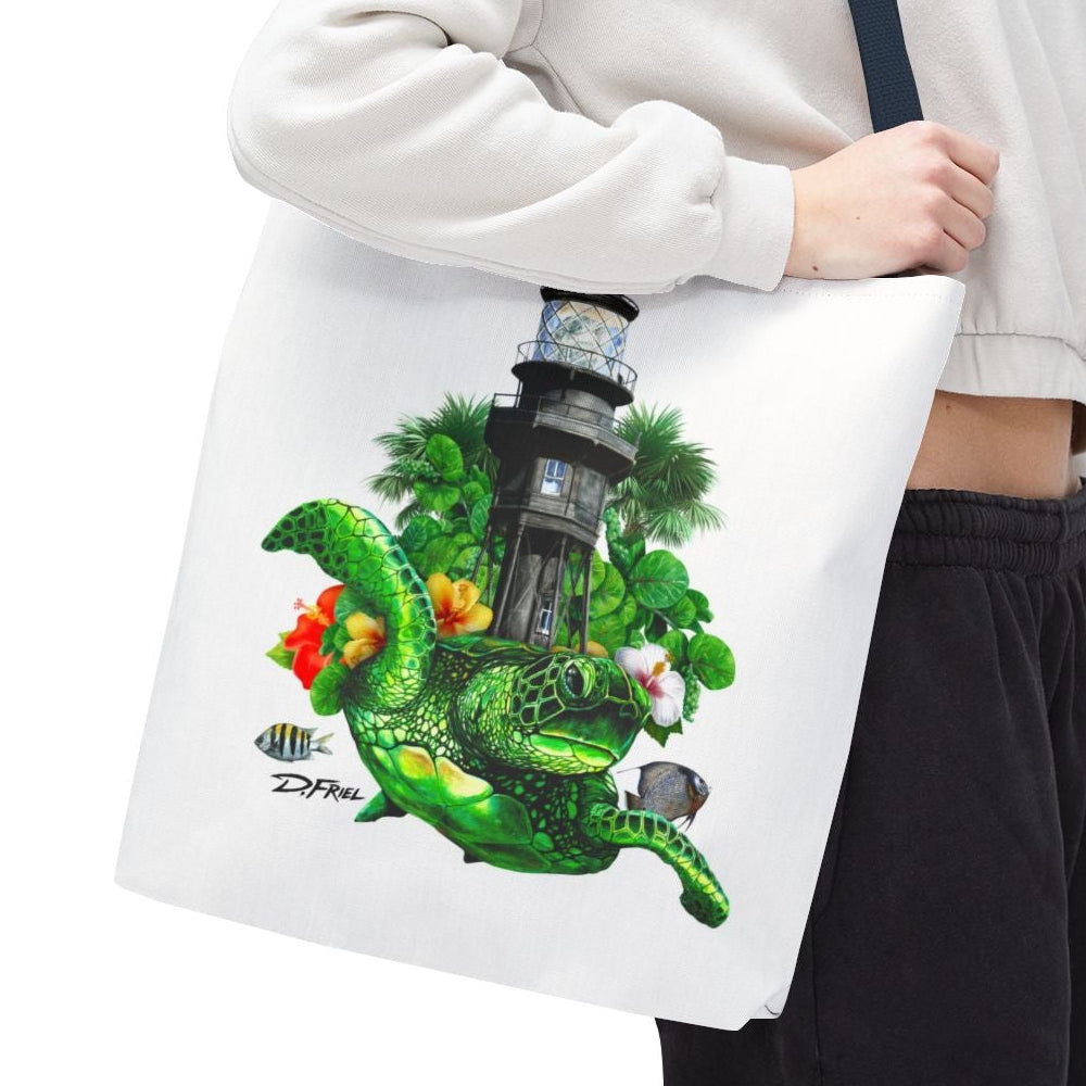 Hillsboro Lighthouse Turtle Tote Bag