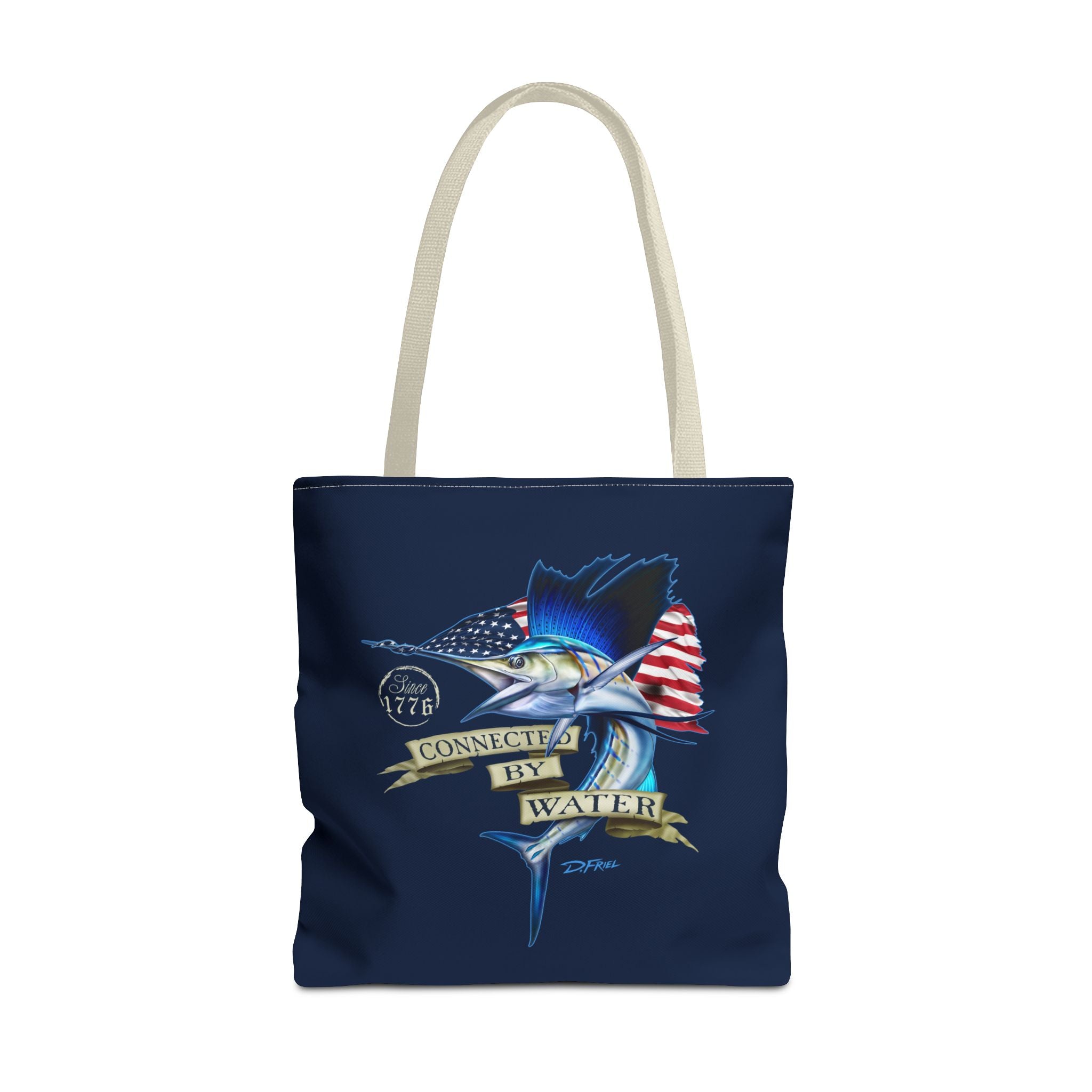 1776 Heritage Sailfish Tote Bag in Offshore Blue