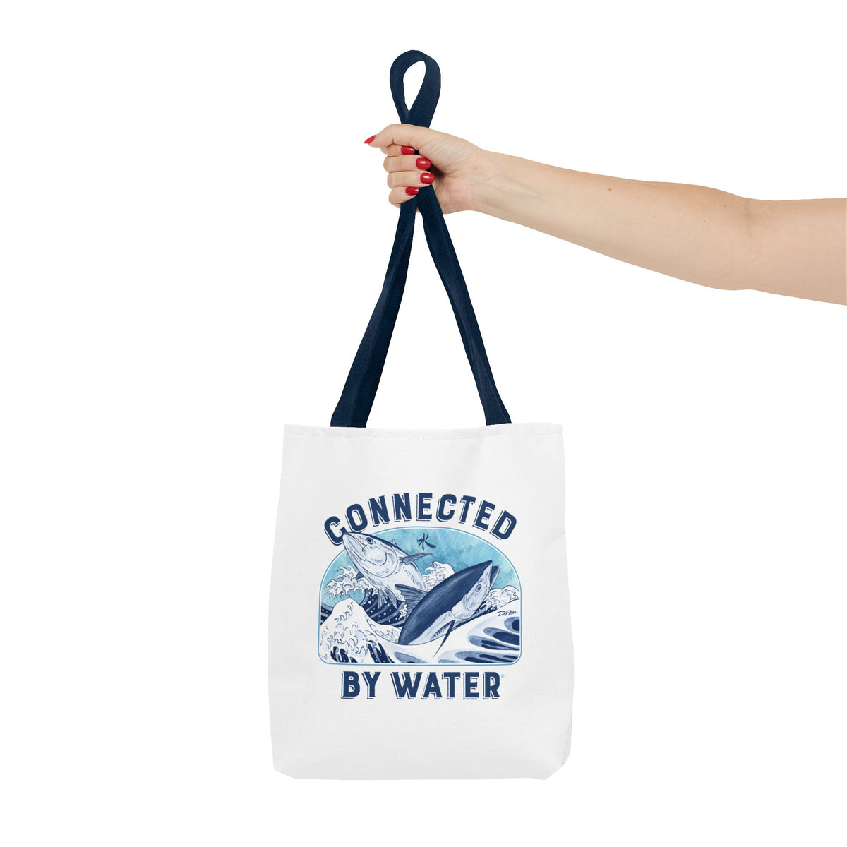 Tsunagaru (Hokusai) Bluefin - Beach Tote - Eco-Friendly Beach Essential for Ocean Lovers