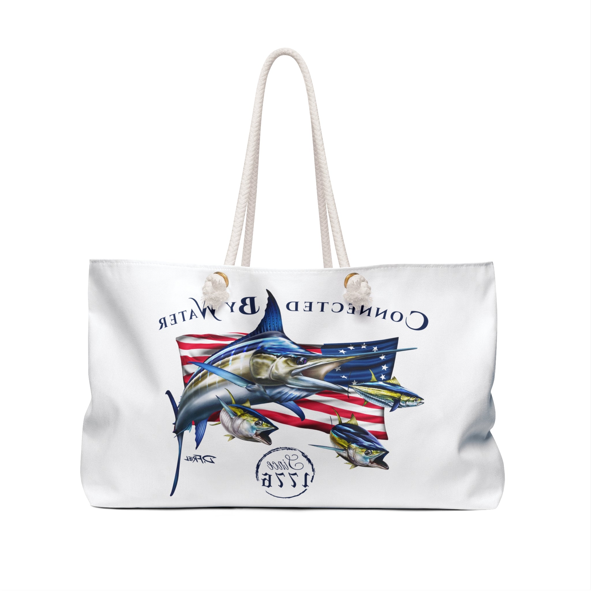1776 Heritage Blue Marlin Getaway Bag in White