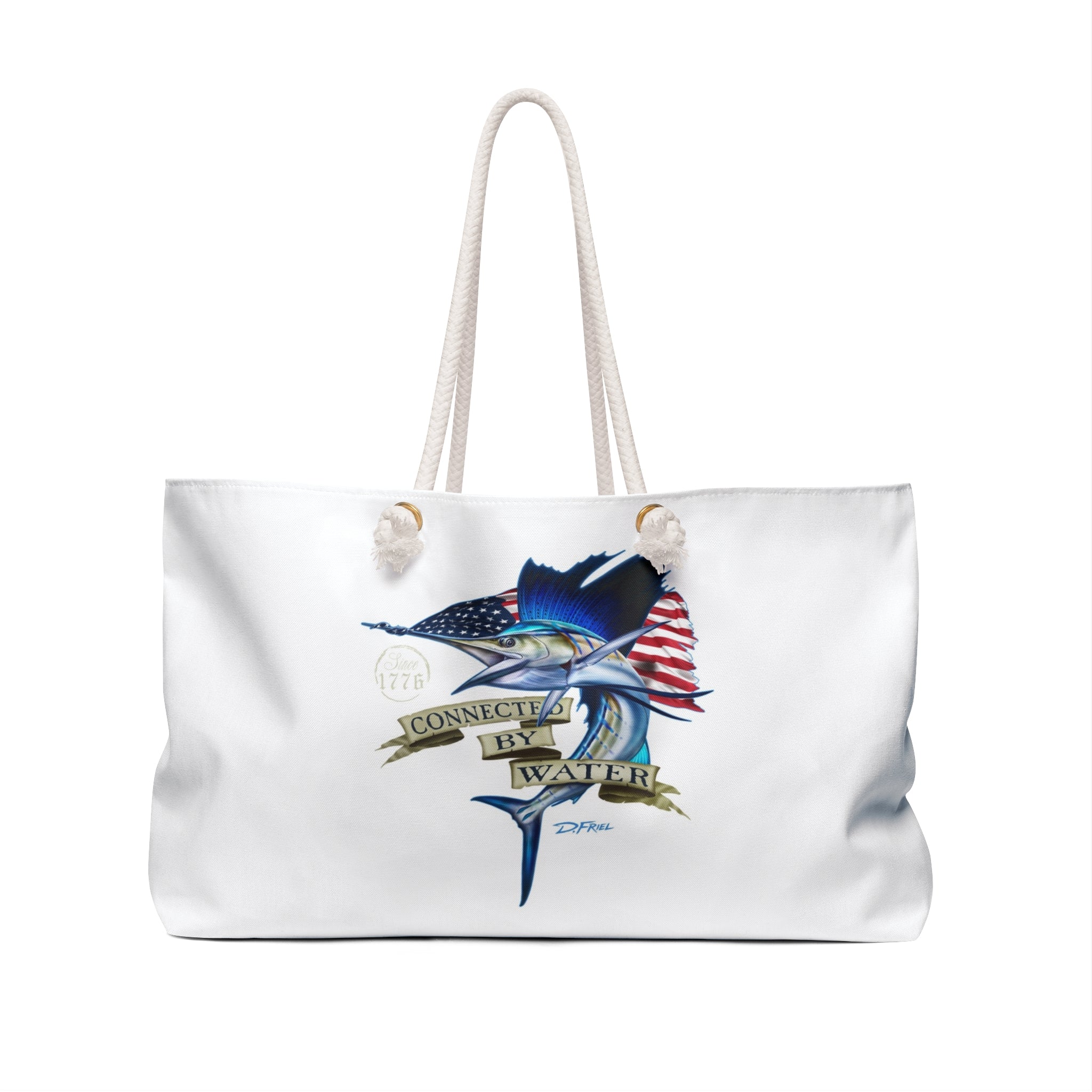 1776 Heritage Patriot Sailfish Getaway Bag in White