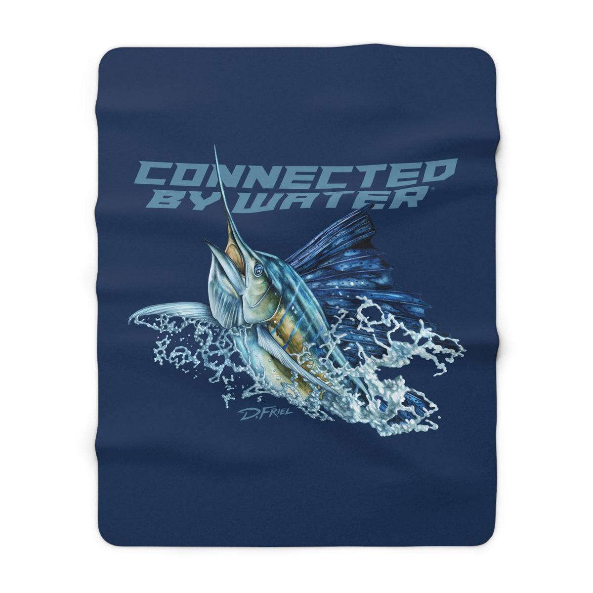 Southern Cross Sailfish Art -  Super Soft Sherpa Fleece Blanket - Collectors Gift