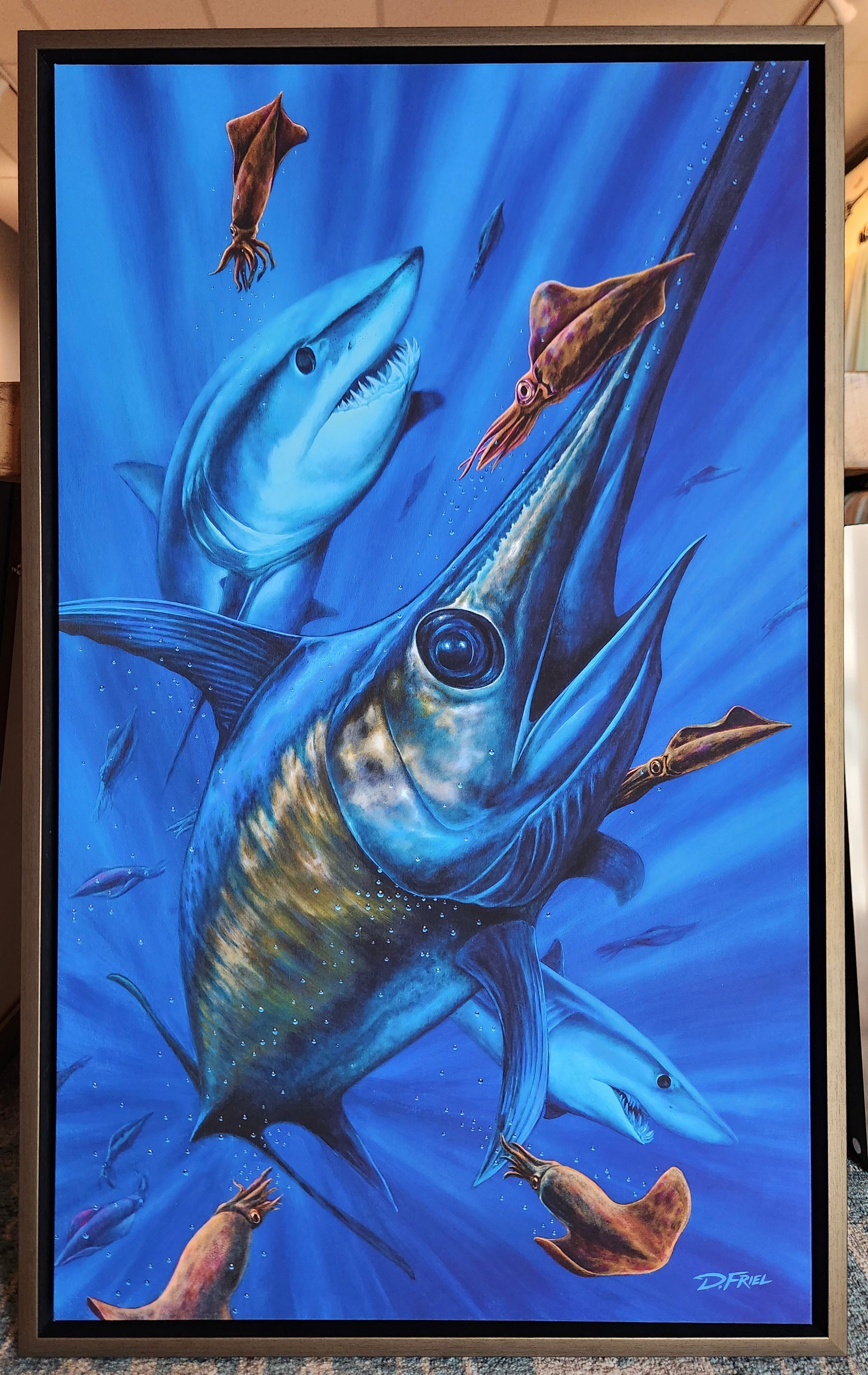 In Studio - Chain Of Kommand Art Print by D.Friel / With Copper Float Frame
